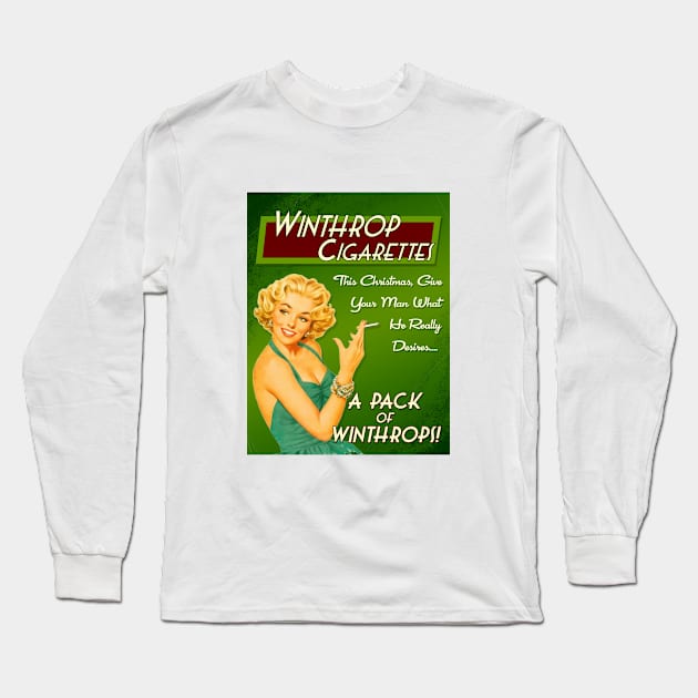 Winthrop Cigarettes Long Sleeve T-Shirt by Vandalay Industries